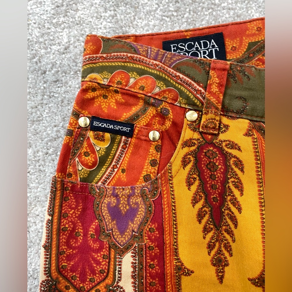 Escada paisley vintage skinny jeans - Picture 9 of 10